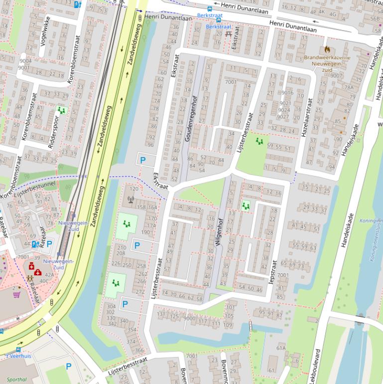 Kaart van de Lijsterbesstraat.