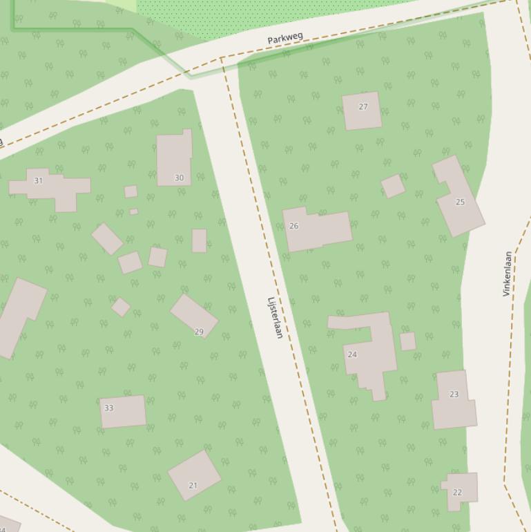 Kaart van de Lijsterlaan.