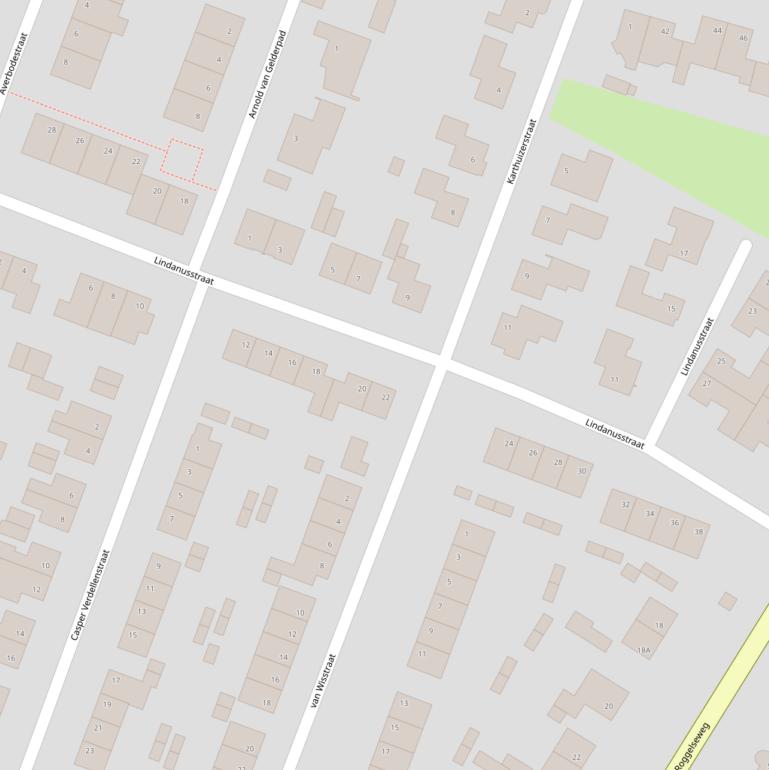 Kaart van de Lindanusstraat.