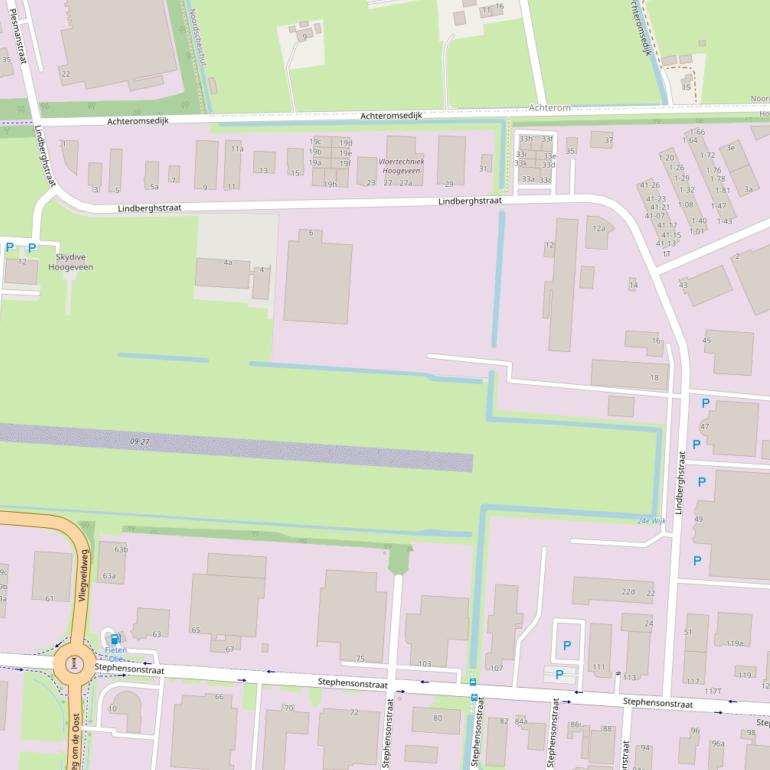 Kaart van de Lindberghstraat.