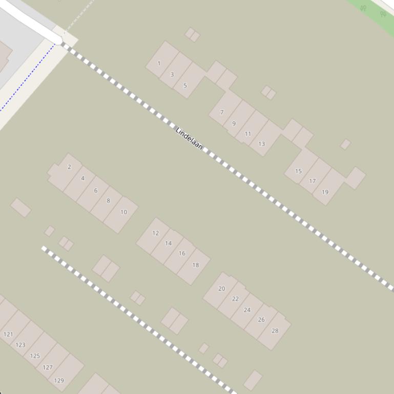 Kaart van de Lindelaan.