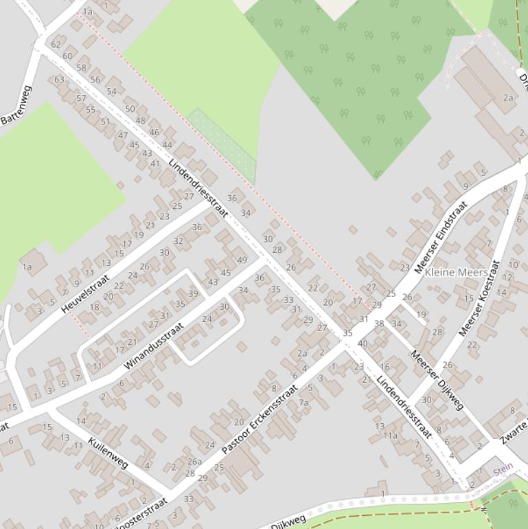 Kaart van de Lindendriesstraat.