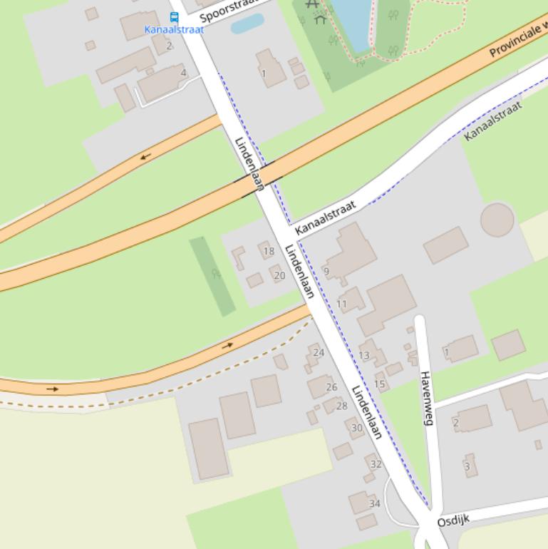 Kaart van de Lindenlaan.