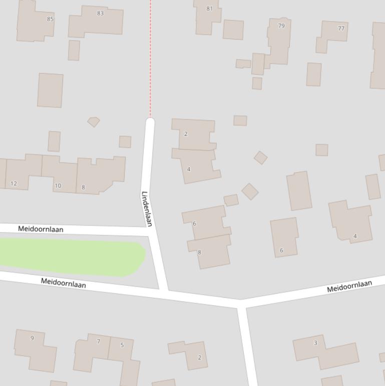 Kaart van de Lindenlaan.