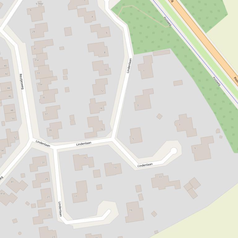 Kaart van de Lindenlaan.