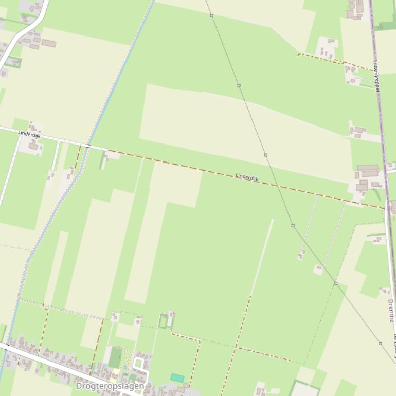 Kaart van de Linderdijk.