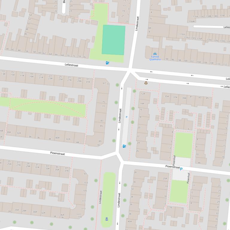 Kaart van de Lindestraat.