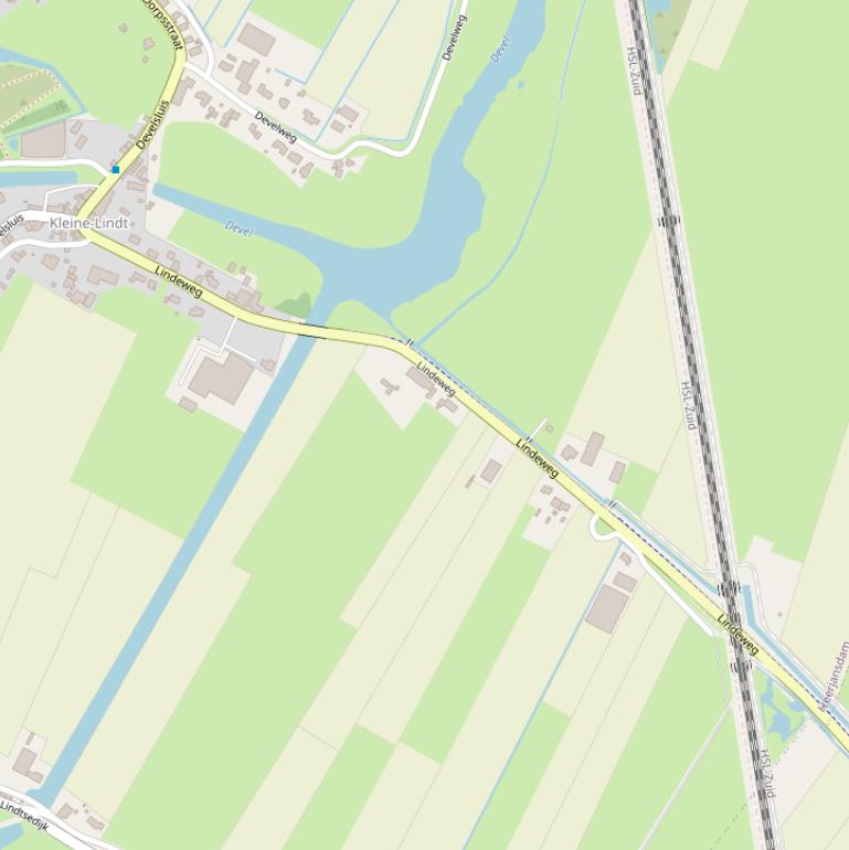 Kaart van de Lindeweg.