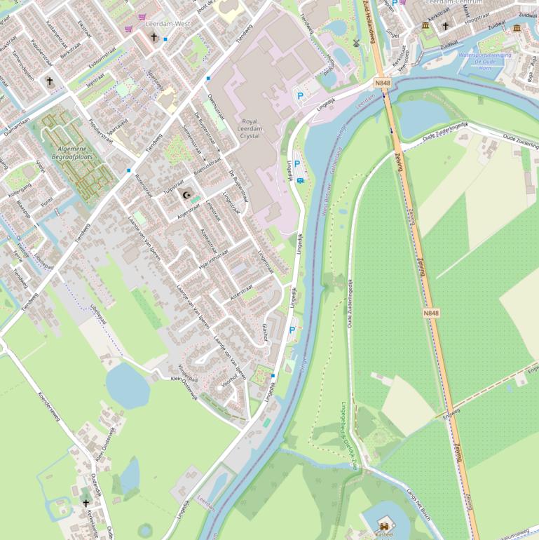 Kaart van de Lingedijk.