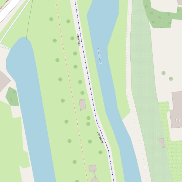 Kaart van het Liniepad.