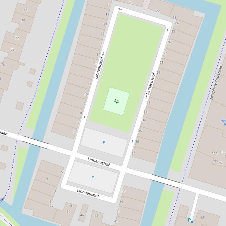 Kaart van de Linnaeushof.