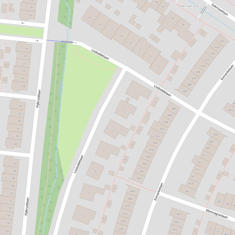 Kaart van de Lisdoddelaan.