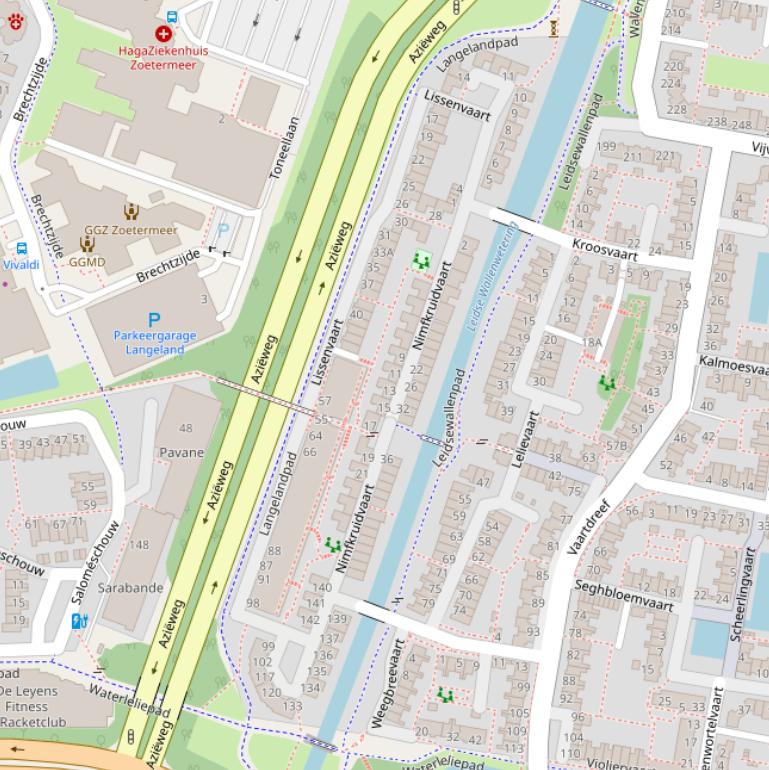 Kaart van  Lissenvaart.