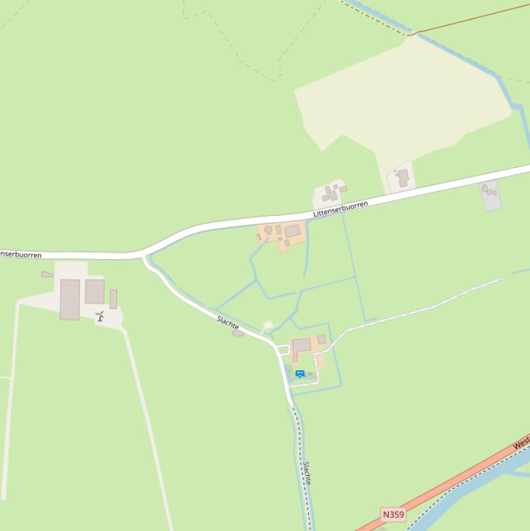 Kaart van  Littenserbuorren.