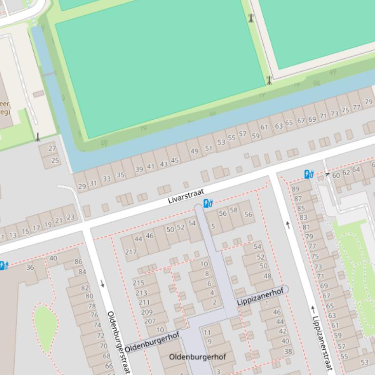 Kaart van de Livarstraat.