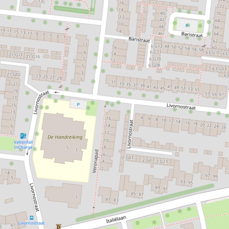 Kaart van de Livornostraat.