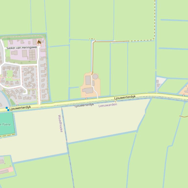 Kaart van  Ljouwerterdyk.