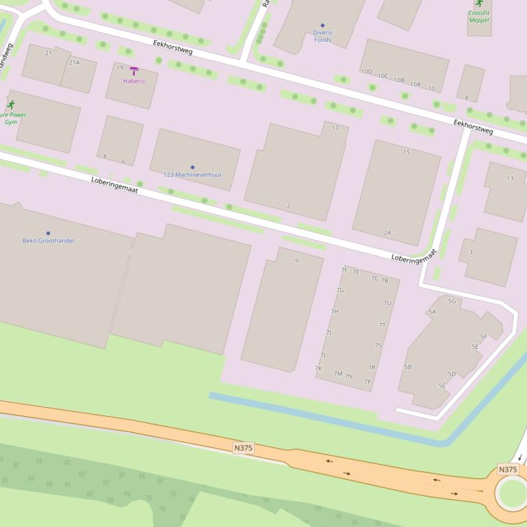 Kaart van  Loberingemaat.