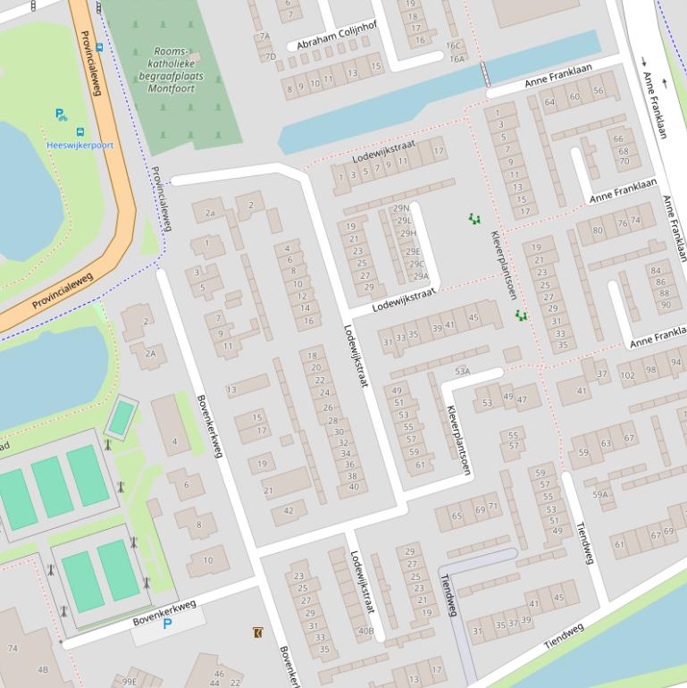 Kaart van de Lodewijkstraat.