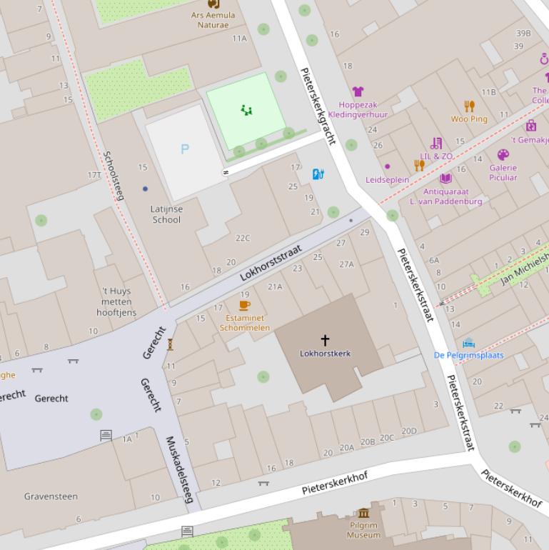 Kaart van de Lokhorststraat.