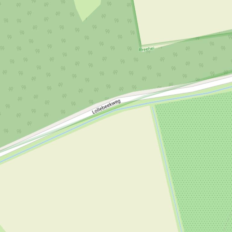 Kaart van de Lollebeekweg.