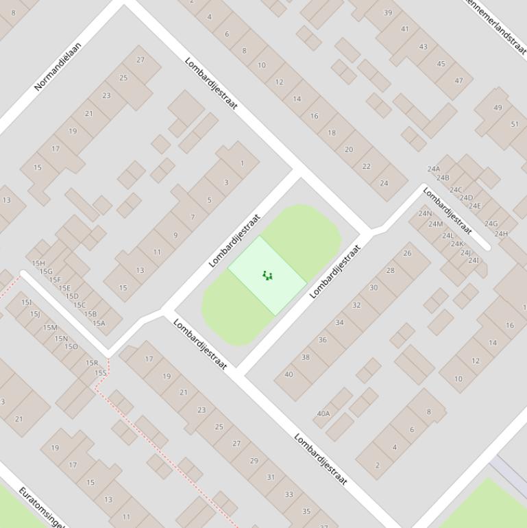 Kaart van de Lombardijestraat.