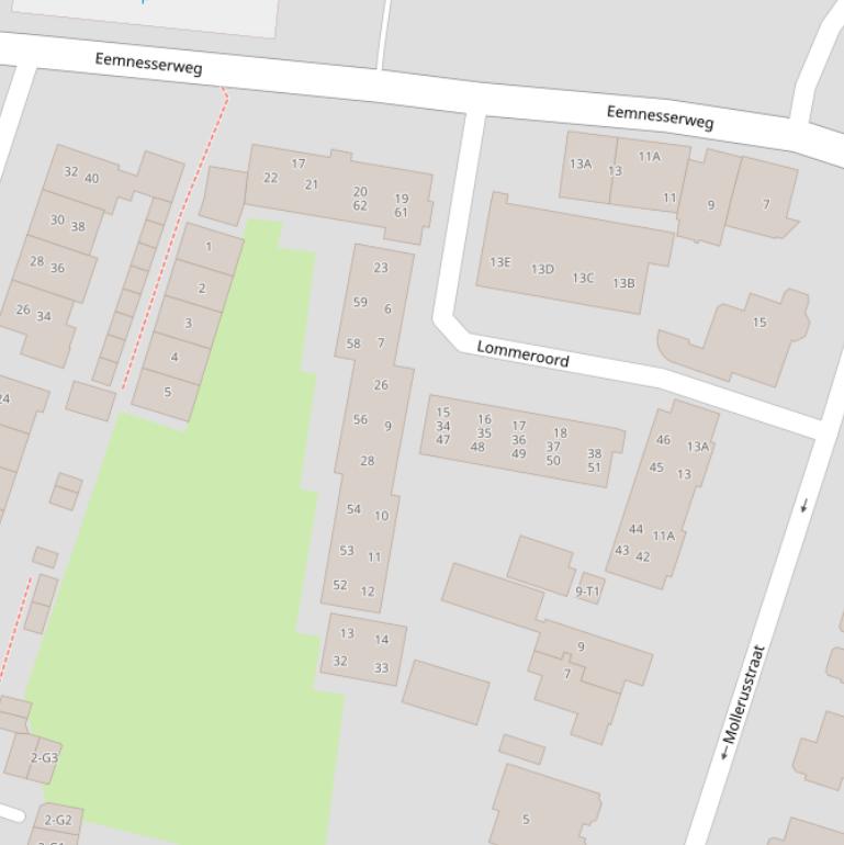 Kaart van  Lommeroord.