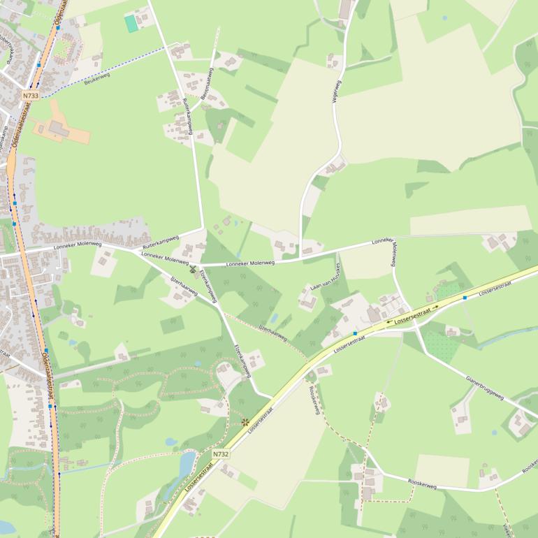 Kaart van de Lonneker Molenweg.