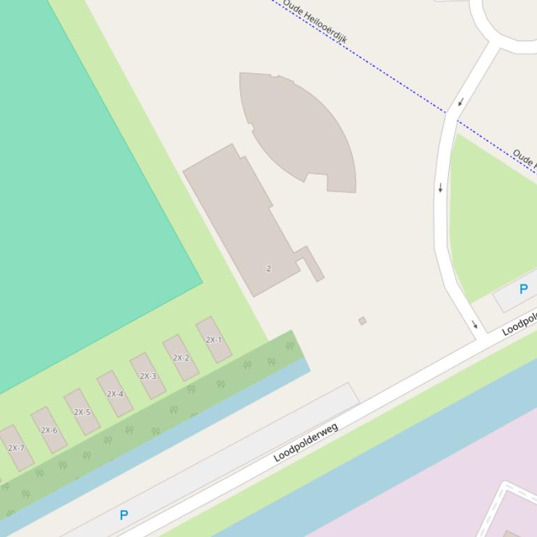 Kaart van de Loodpolderweg.