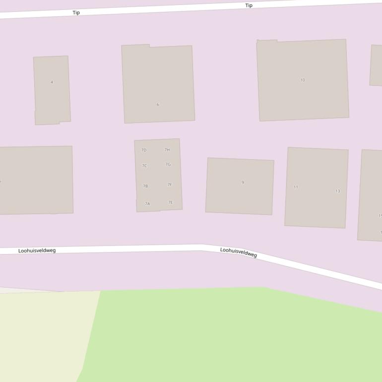 Kaart van de Loohuisveldweg.