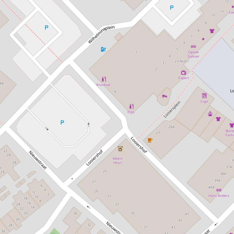 Kaart van de Looiershof.