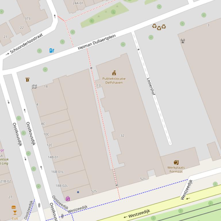 Kaart van de Looiershof.