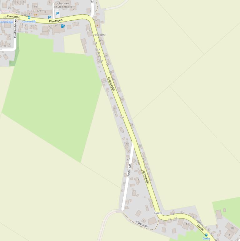 Kaart van de Loonsedijk.