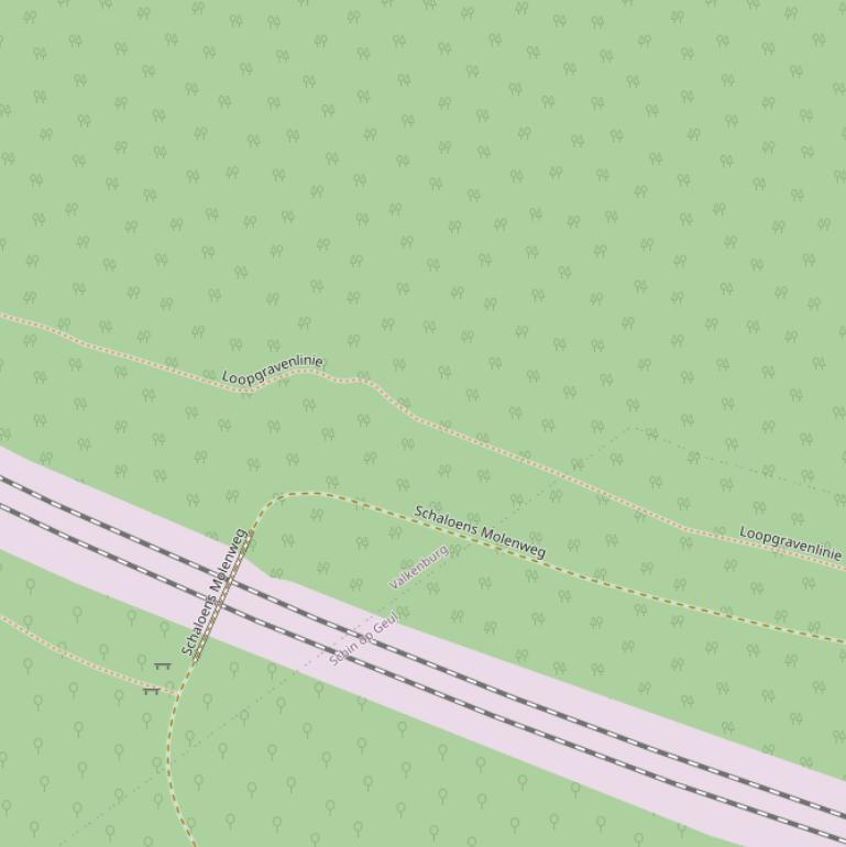 Kaart van  Loopgravenlinie.