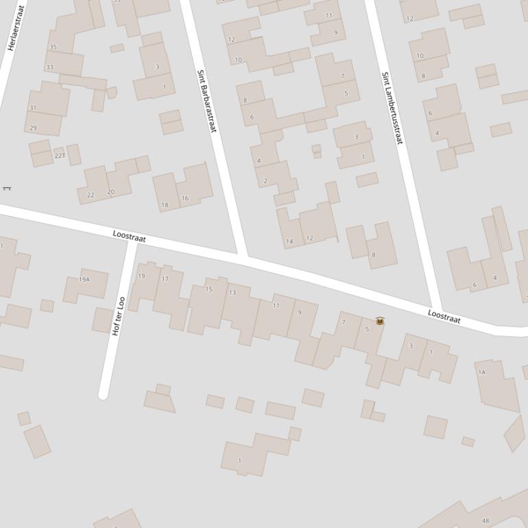 Kaart van de Loostraat.