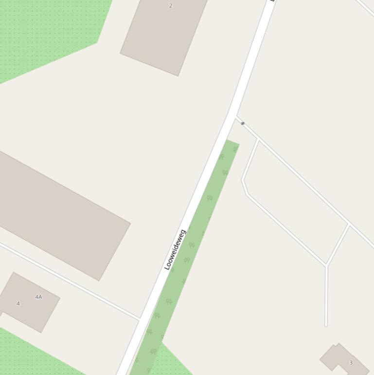 Kaart van de Looweideweg.
