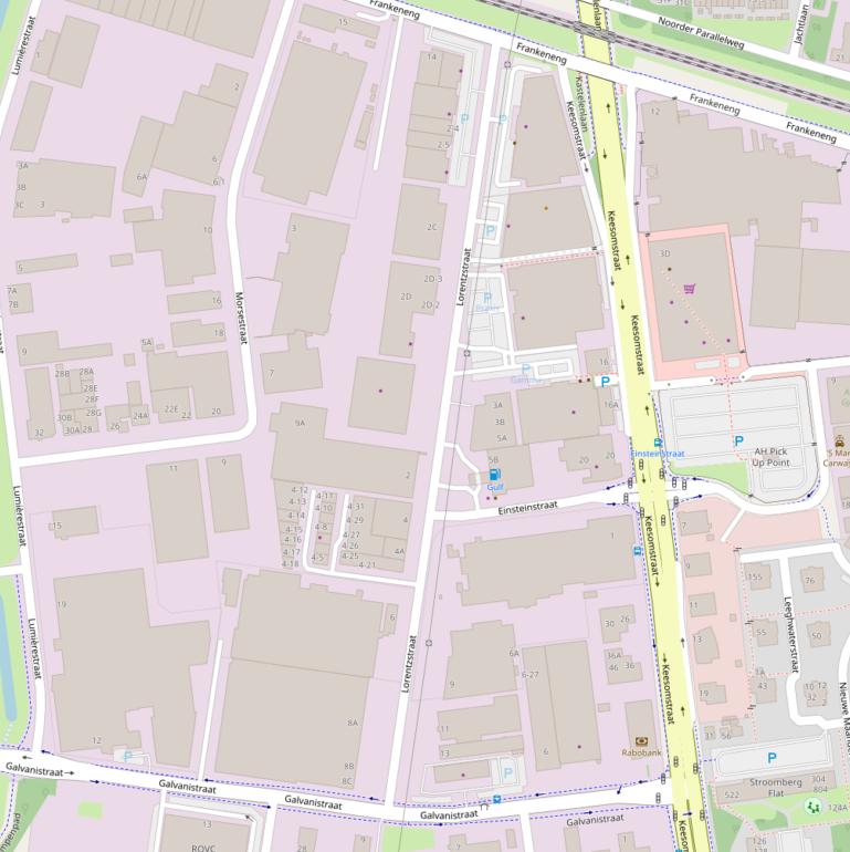 Kaart van de Lorentzstraat.