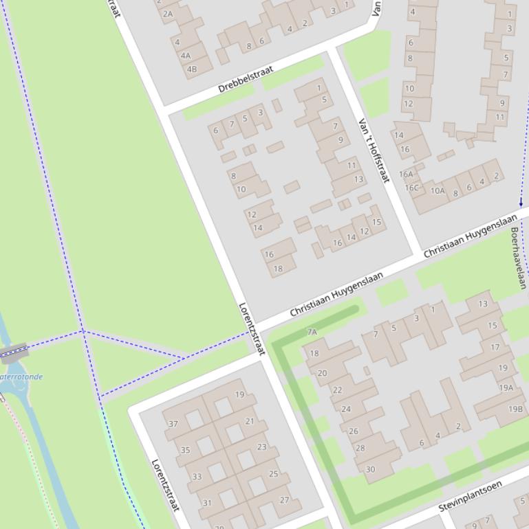 Kaart van de Lorentzstraat.