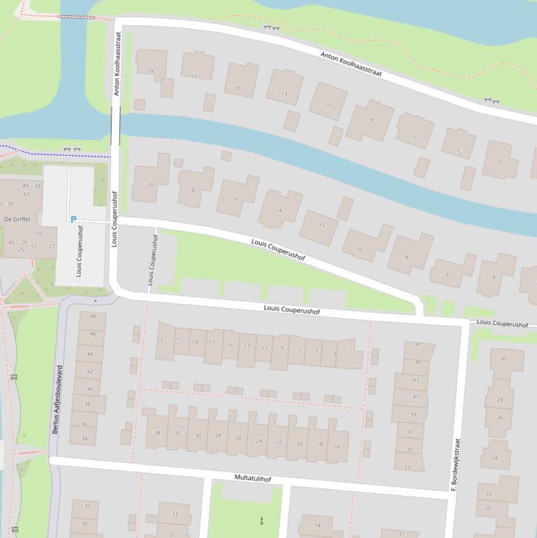 Kaart van de Louis Couperushof.