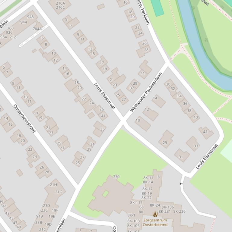 Kaart van de Louis Eliasstraat.