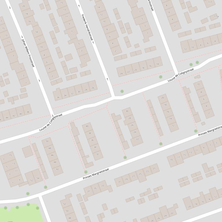 Kaart van  Louise de Colignystraat.