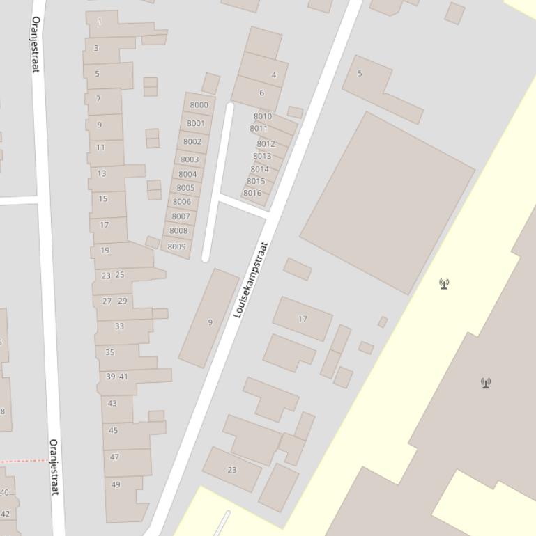 Kaart van de Louisekampstraat.