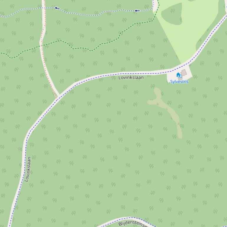 Kaart van de Lovinklaan.