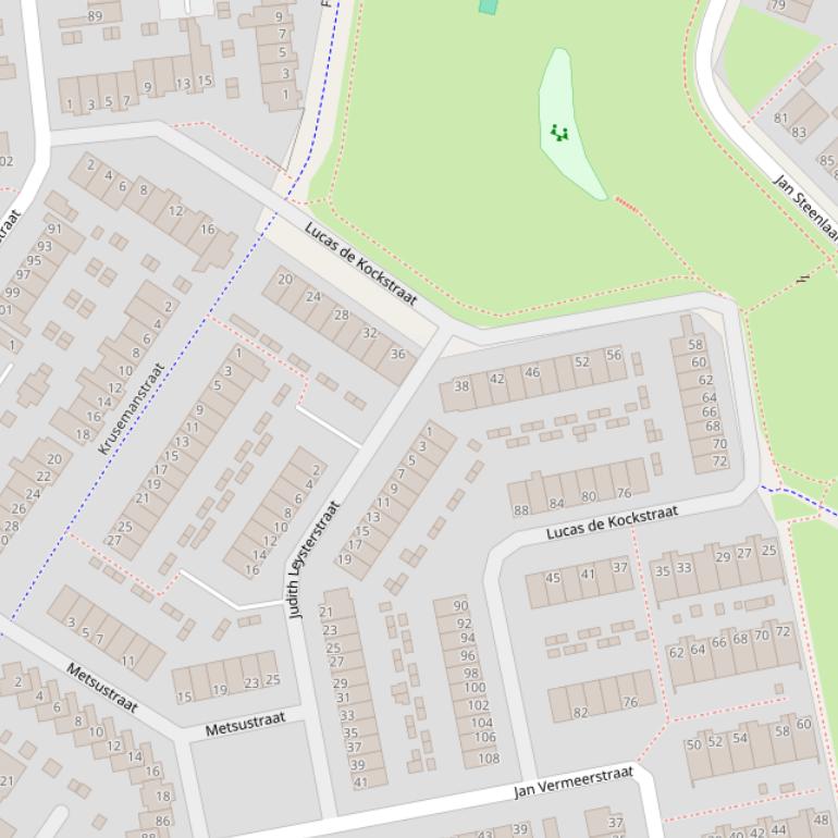 Kaart van  Lucas de Kockstraat.