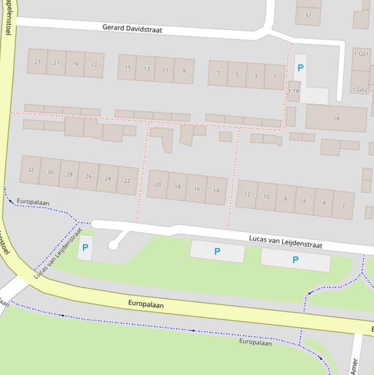 Kaart van de Lucas van Leijdenstraat.