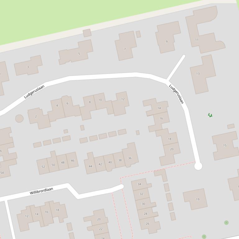 Kaart van de Ludgeruslaan.