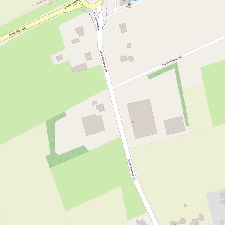 Kaart van de Luienhoeksestraat.