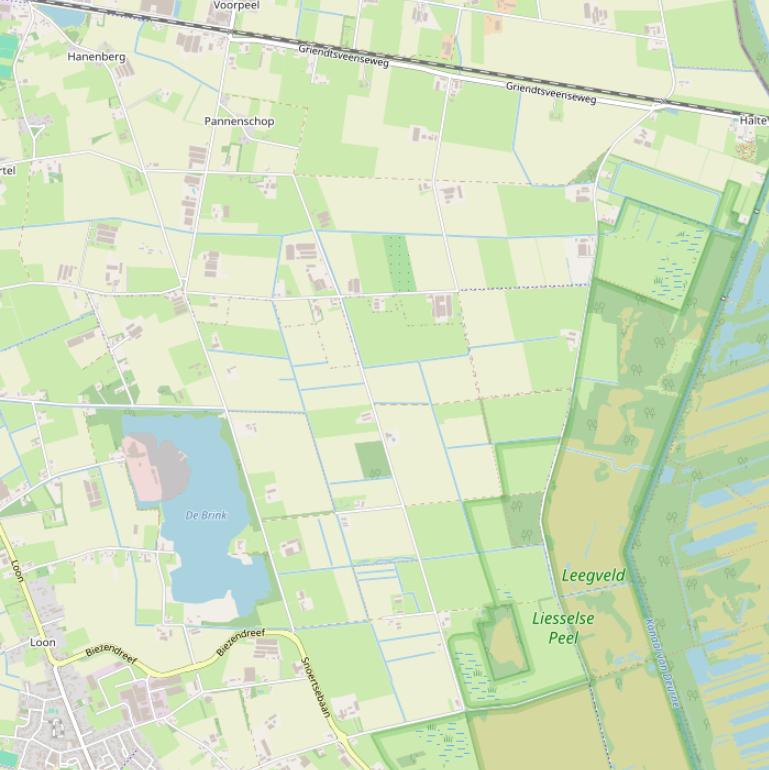 Kaart van de Lupinenweg.