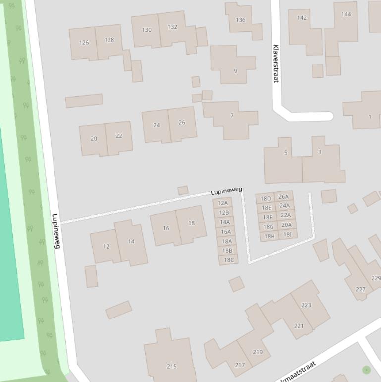 Kaart van de Lupineweg.