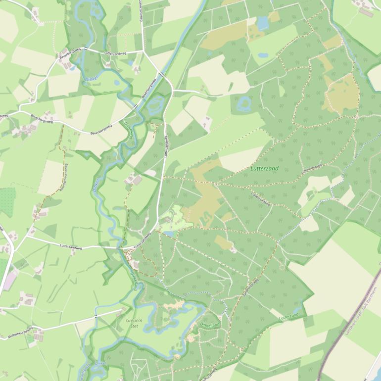 Kaart van de Lutterzandweg.